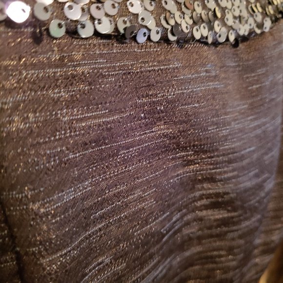 Evan Picone Midnight Blue Sequin Trim Sheath Dress - Picture 7 of 13